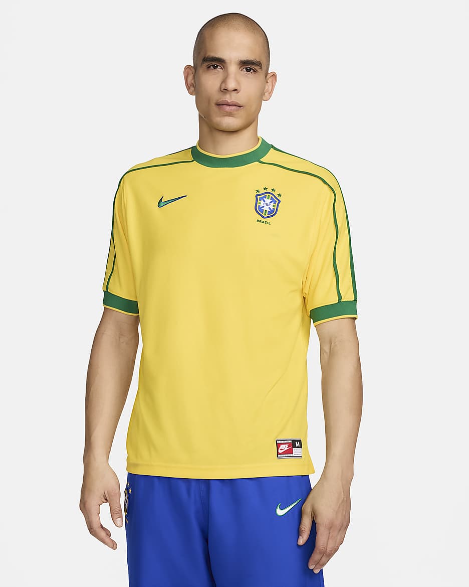 Brazil 1998 Reissue Men s Nike Soccer Replica Jersey